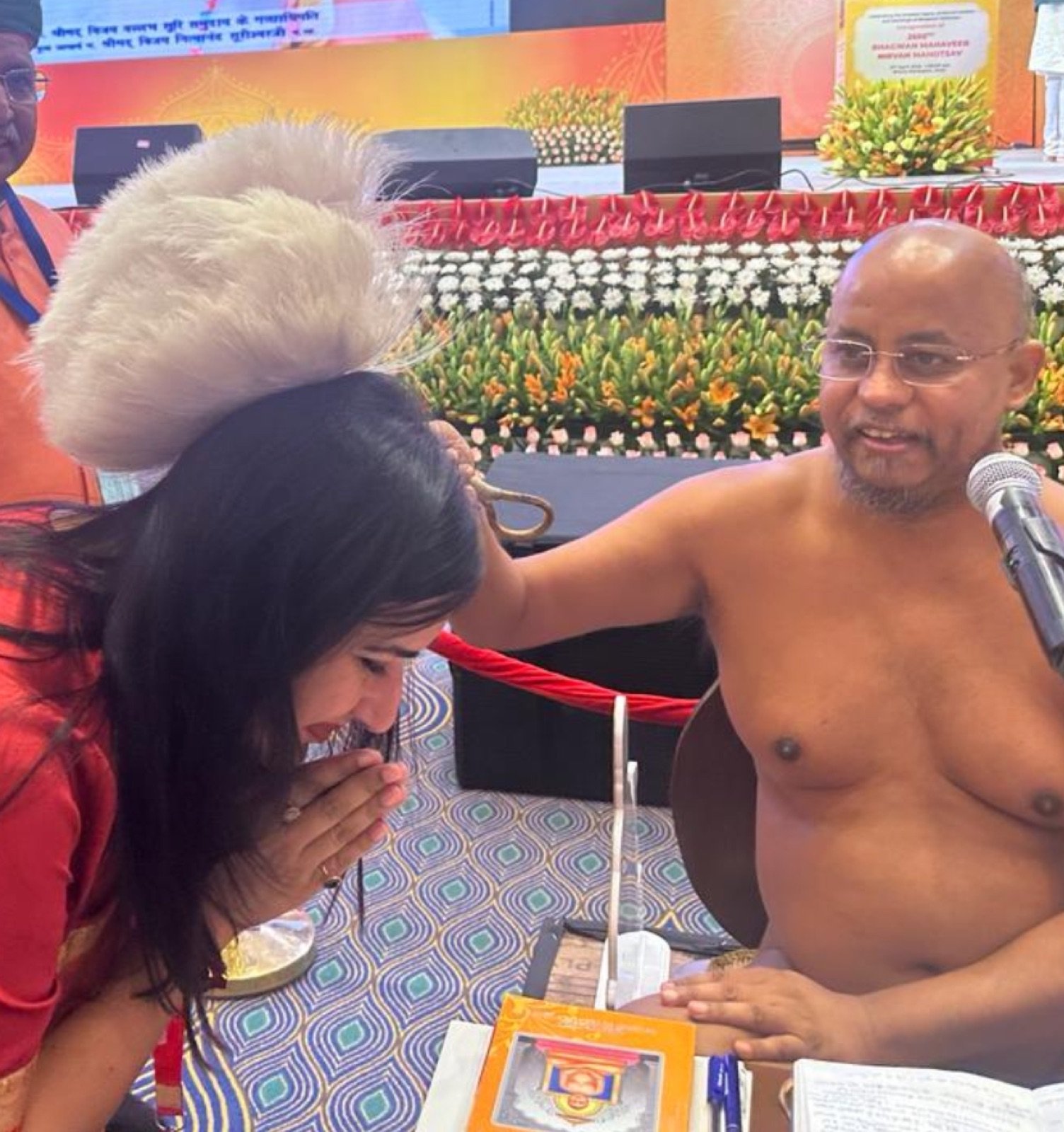 Blessing at the Mahotsav